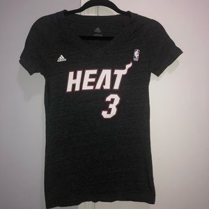 Miami heat wade short sleeve gray tee